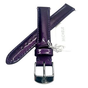 MICHELE 16mm Medium Purple Patent Leather Watch Strap New